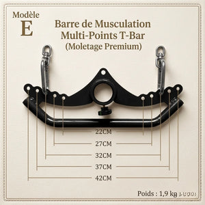 Black T-Bar with measurements and specifications on a beige background